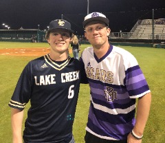 The Conrad’s sons, Nathan (left) and Tyler. Jeff notes: “I am proud to be a College Sports Communicator for as long as I have been and to receive this recognition… But Tyler and Nathan and holding the love of my beautiful wife, Kristy, through the decades, are my greatest accomplishments.”